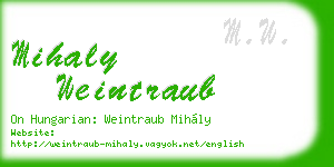 mihaly weintraub business card