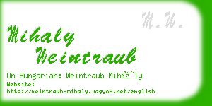 mihaly weintraub business card